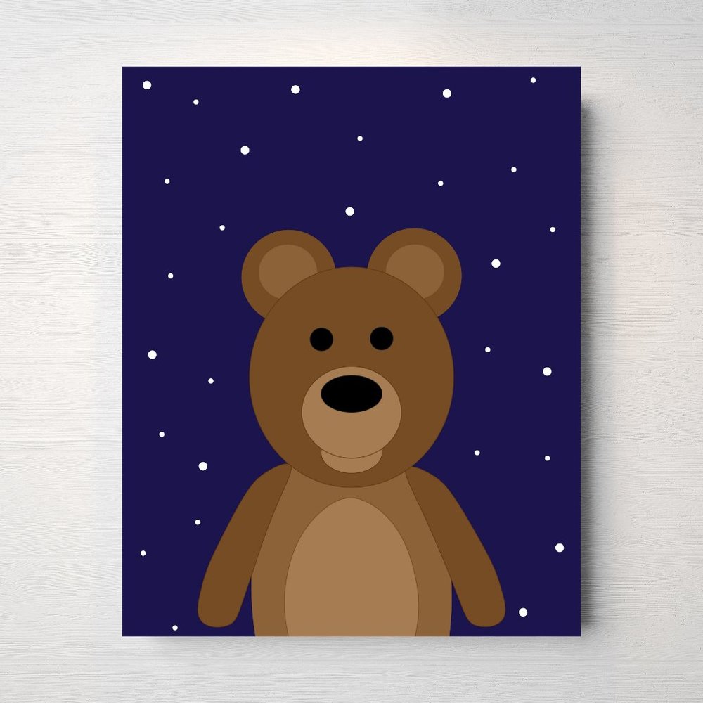 Bear - Woodland Animal - Print - 8x10